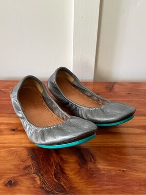 Tieks Metallic Pewter Ballet Flats